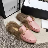 chaussures gucci et loisirs multisports en cuir femmes outdoo slippers buckle pink